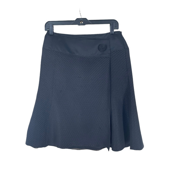 ARMANI COLLEZIONI BLACK FLAIR SKIRT WITH LARGE WAIST BUTTON - Picture 1 of 8